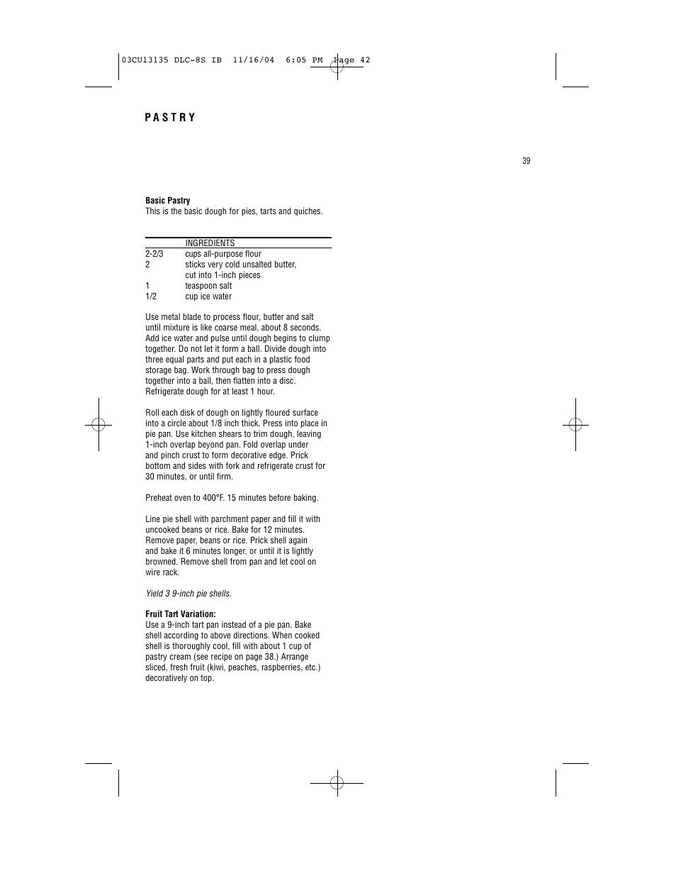 Cuisinart DLC-8S Series User Manual | Page 41 / 49