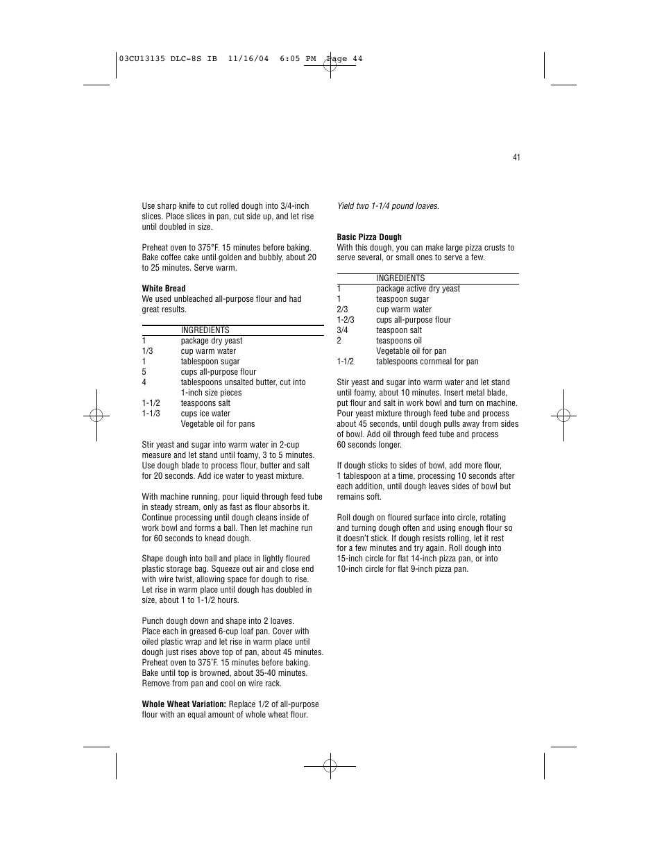 Cuisinart DLC-8S Series User Manual | Page 43 / 49