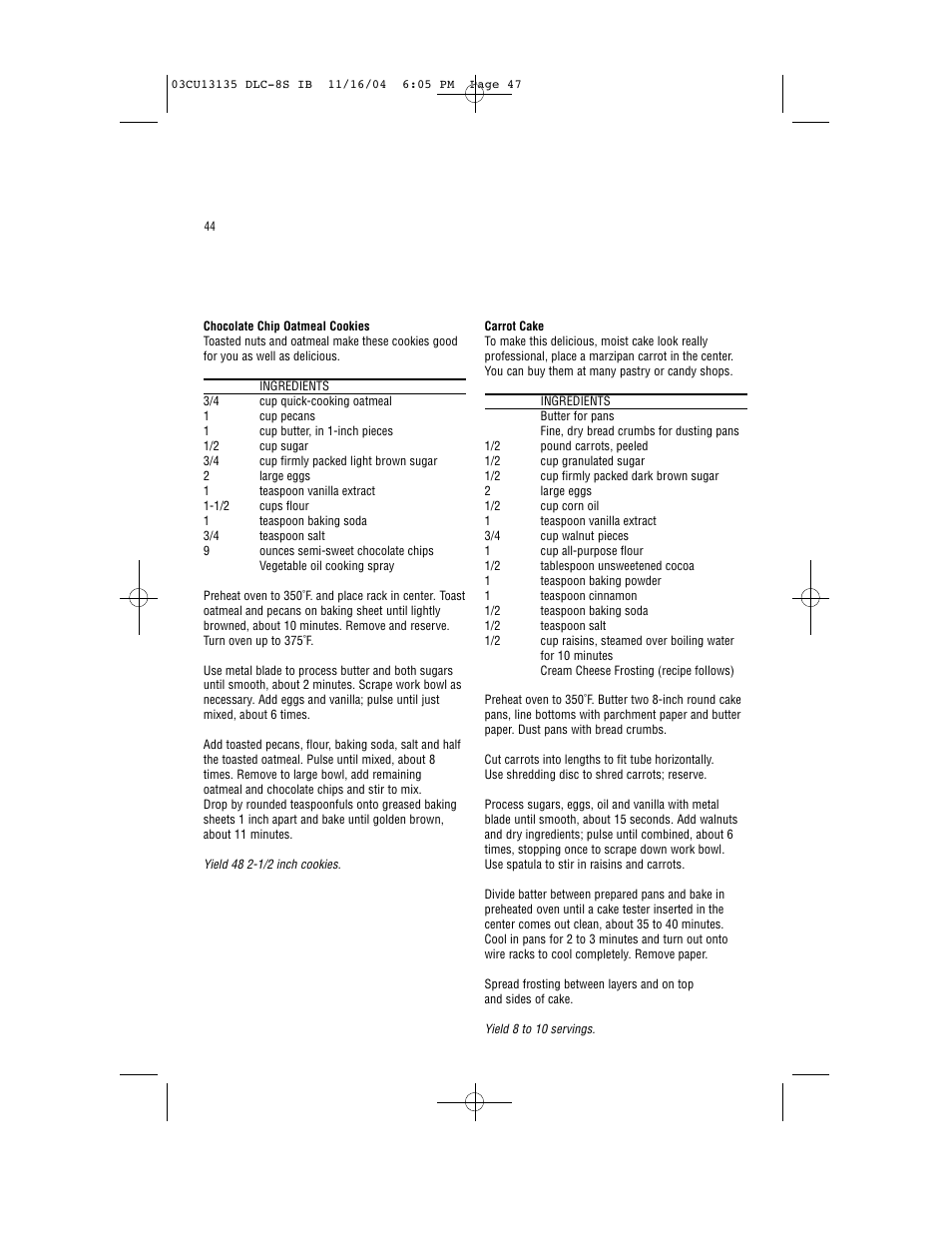 Cuisinart DLC-8S Series User Manual | Page 46 / 49
