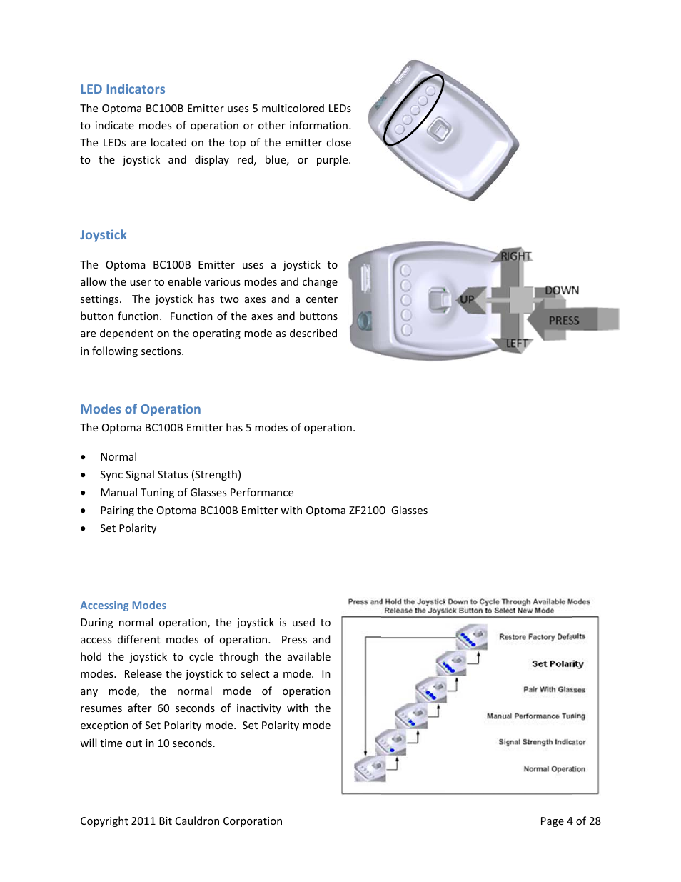 Optoma ZF2100 System User Manual | Page 4 / 28