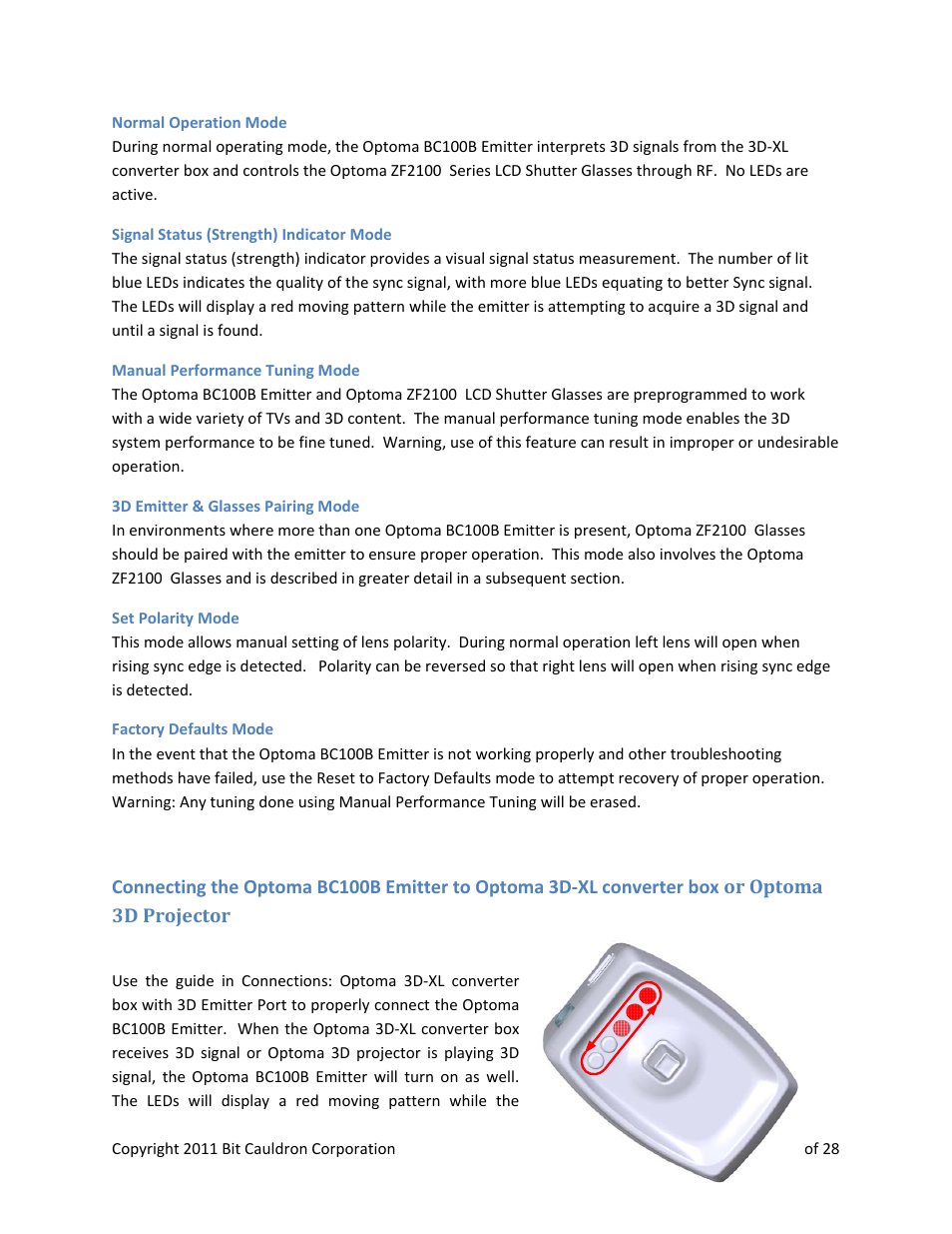 Optoma ZF2100 System User Manual | Page 6 / 28