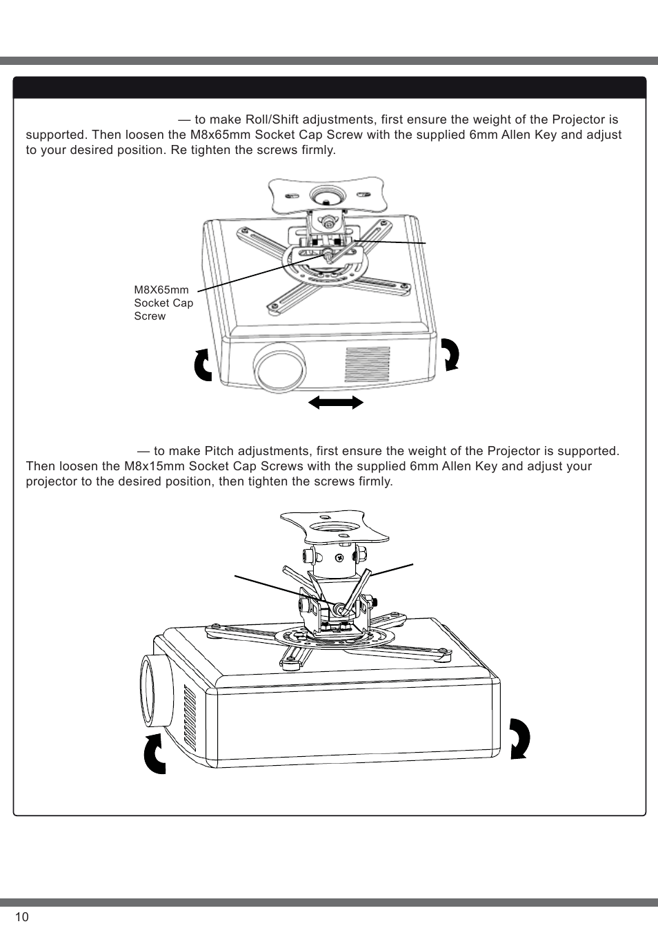 User operation guide | Optoma OCM818B User Manual | Page 10 / 12
