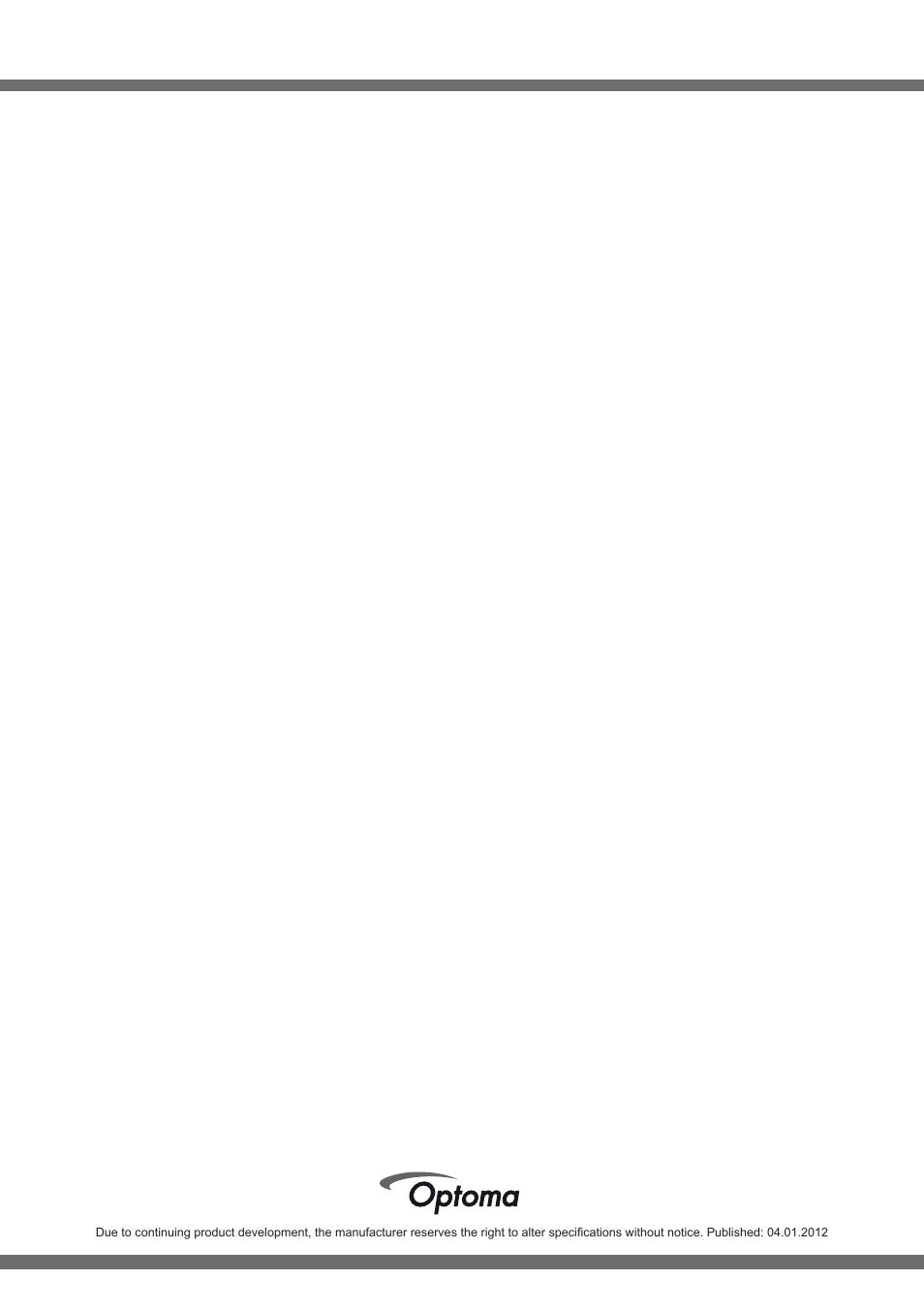 Optoma OCM818B User Manual | Page 12 / 12