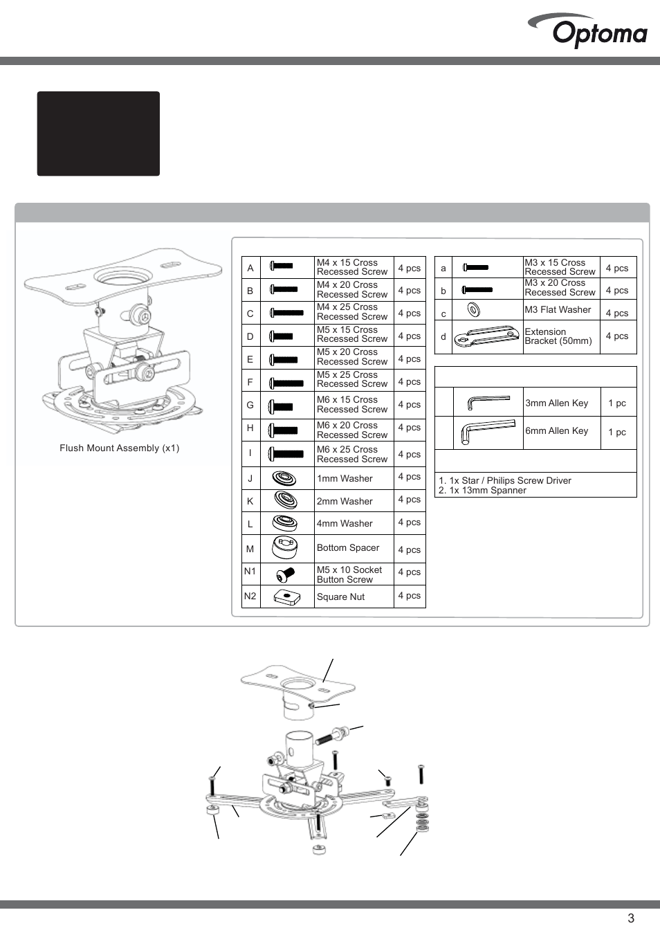 Optoma OCM818B User Manual | Page 3 / 12