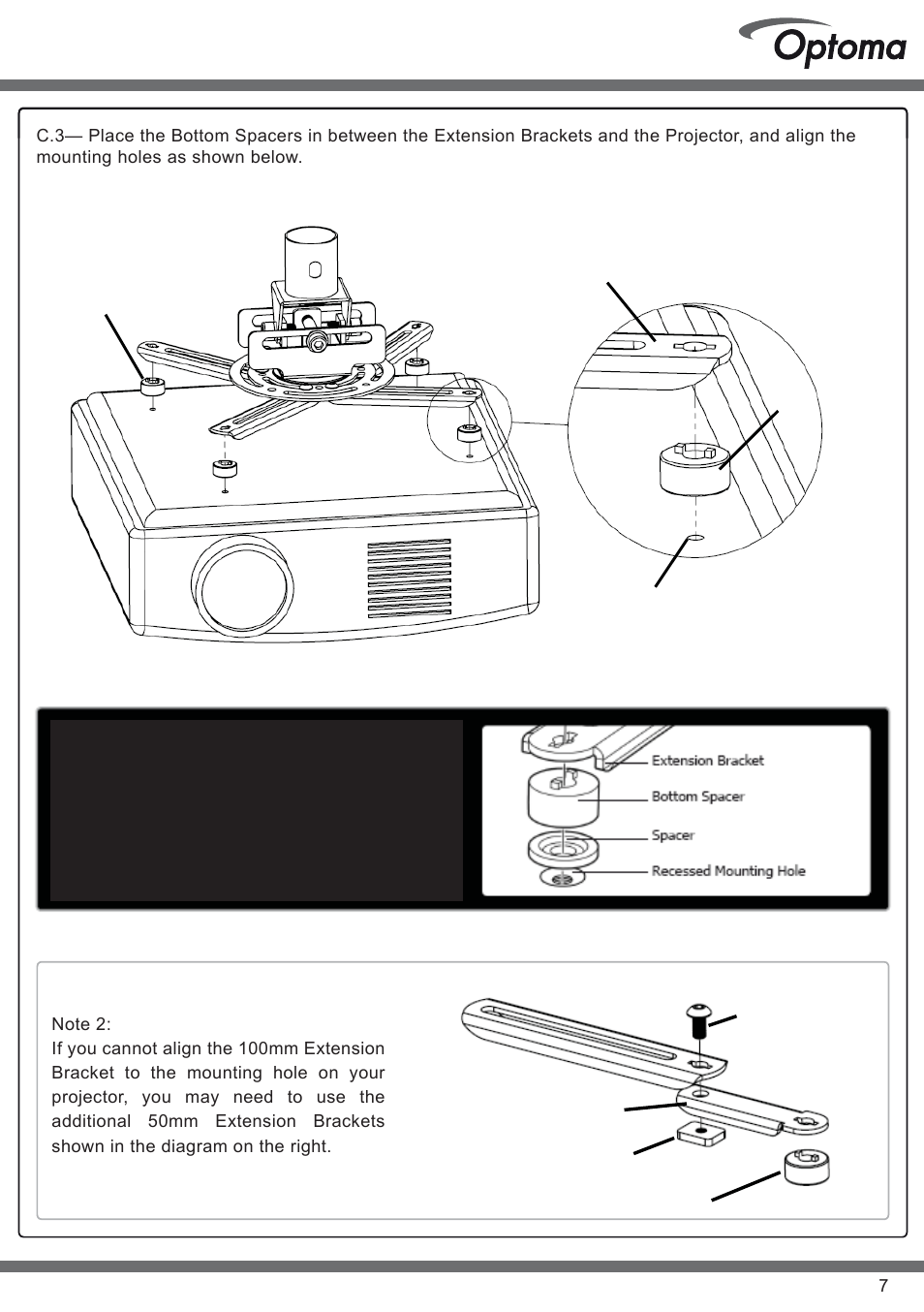 Optoma OCM818B User Manual | Page 7 / 12