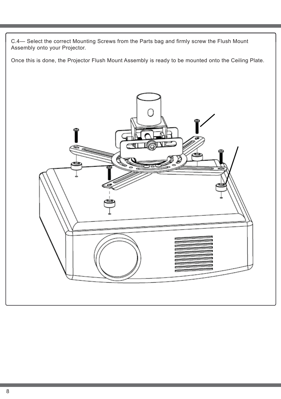 User operation guide | Optoma OCM818B User Manual | Page 8 / 12