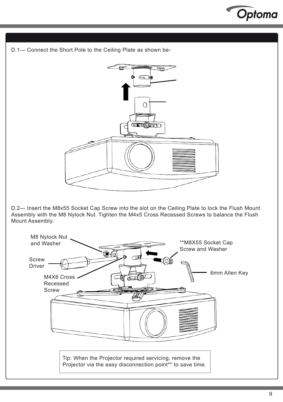 Optoma OCM818B User Manual | Page 9 / 12