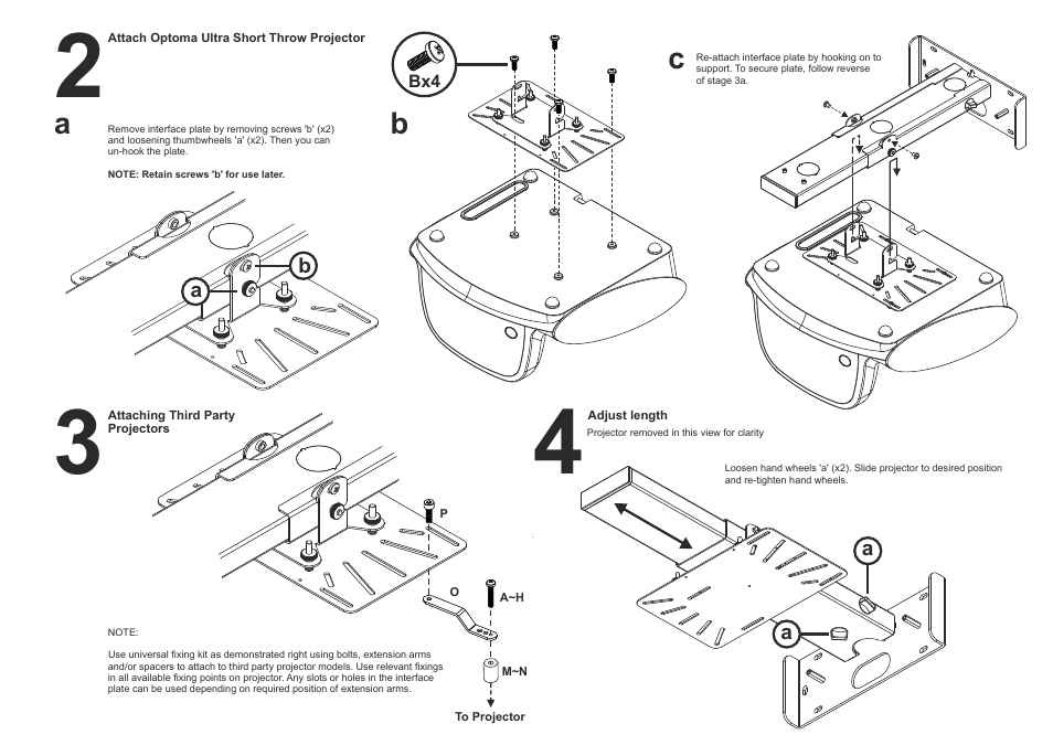 Ab c | Optoma OWM1000 User Manual | Page 2 / 4