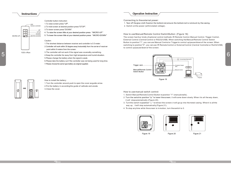 Ò³ãæ 6, Operation instruction instructions | Optoma DE-1123EGA User Manual | Page 6 / 6