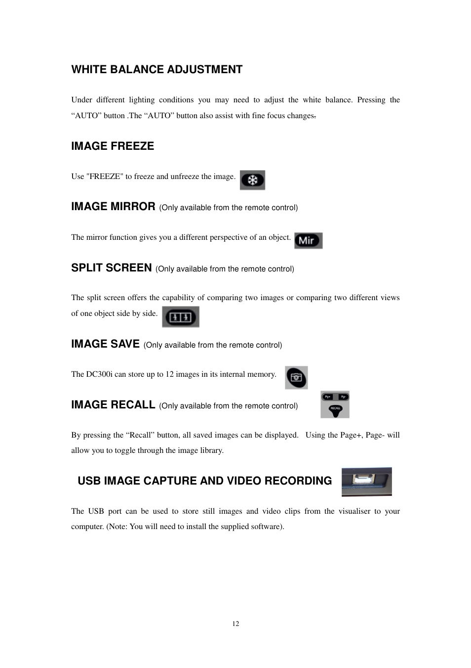 Optoma DC300i User Manual | Page 12 / 28