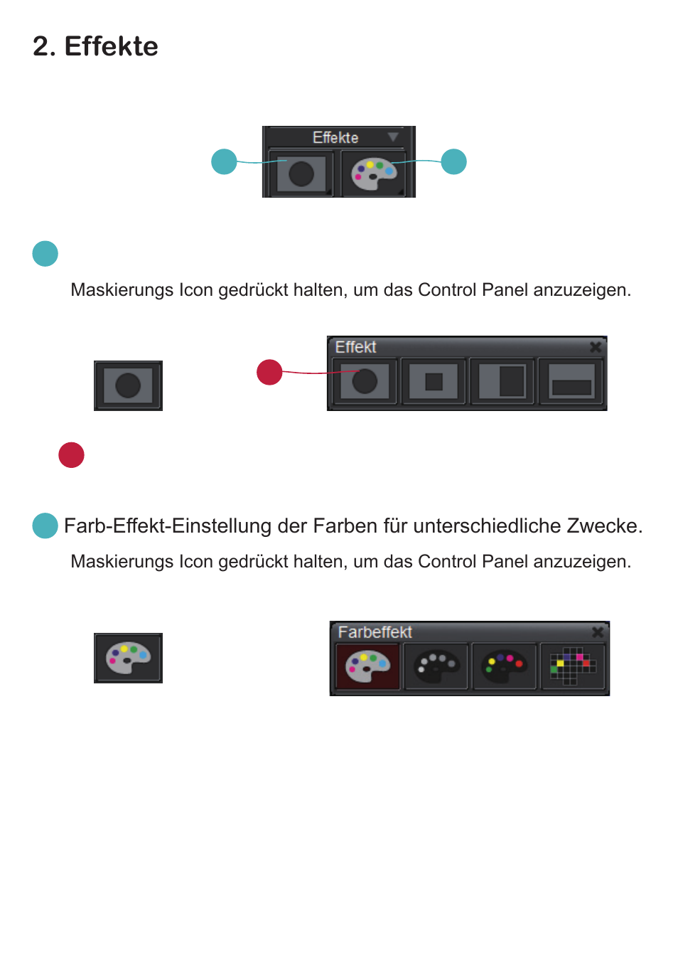 Effekte, Maskieren sie einen teil des bildes | Optoma DC350 User Manual | Page 27 / 60