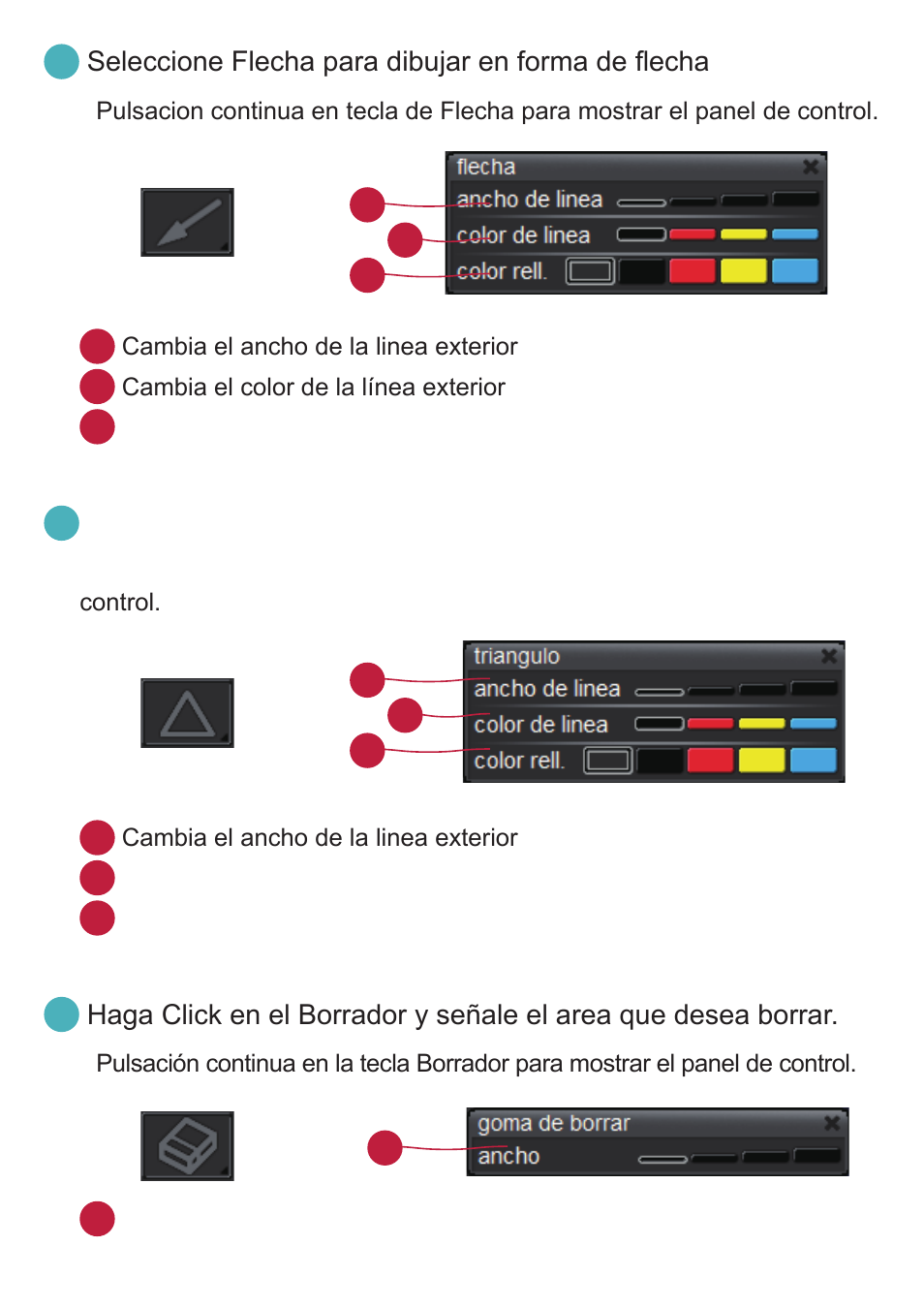 Seleccione flecha para dibujar en forma de flecha | Optoma DC350 User Manual | Page 55 / 60