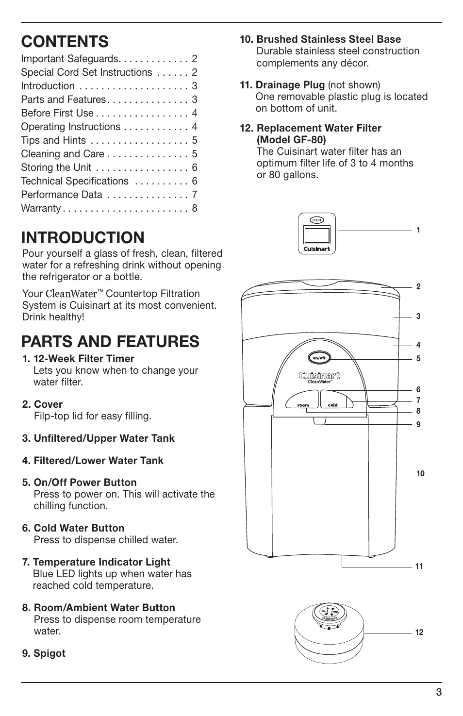 Cuisinart WCH-850 User Manual | Page 3 / 13