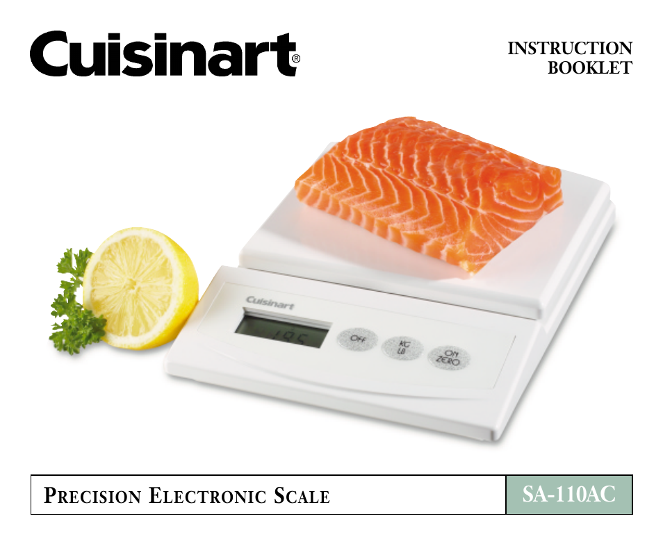 Cuisinart SA-110AC User Manual | 4 pages