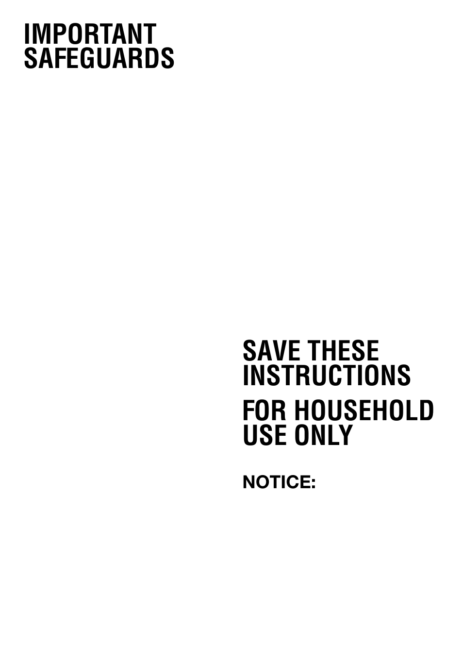 Important safeguards, Save these instructions for household use only, Notice | Cuisinart CEC-7C User Manual | Page 2 / 10