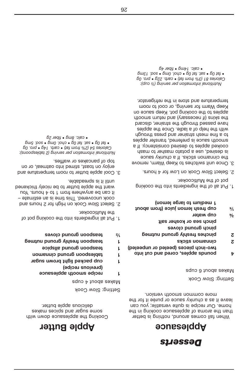 Desserts applesauce, Apple butter | Cuisinart Cook Central 3-in-1 Multicooker MSC-600 User Manual | Page 18 / 45