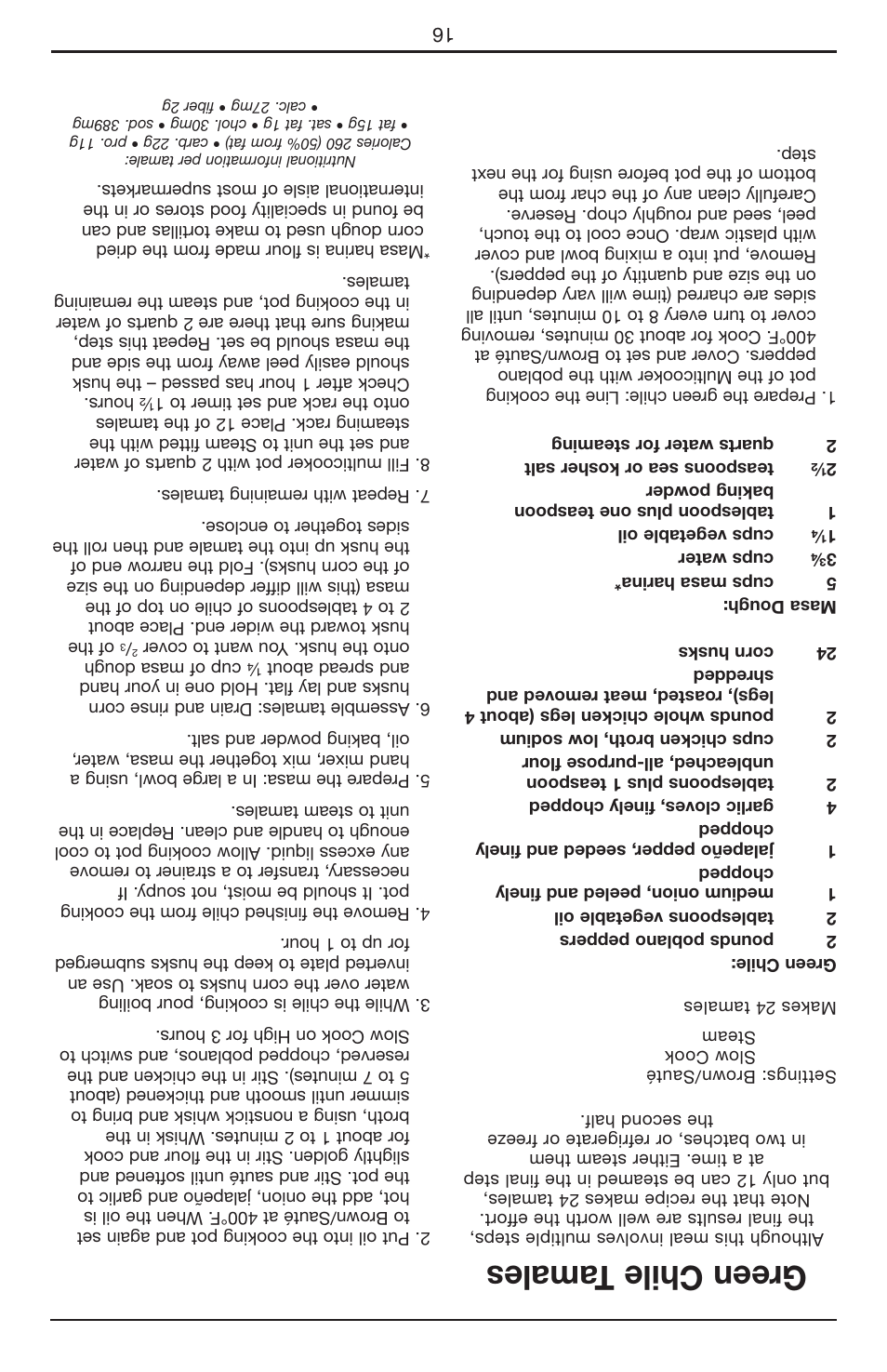 Green chile t amales | Cuisinart Cook Central 3-in-1 Multicooker MSC-600 User Manual | Page 28 / 45