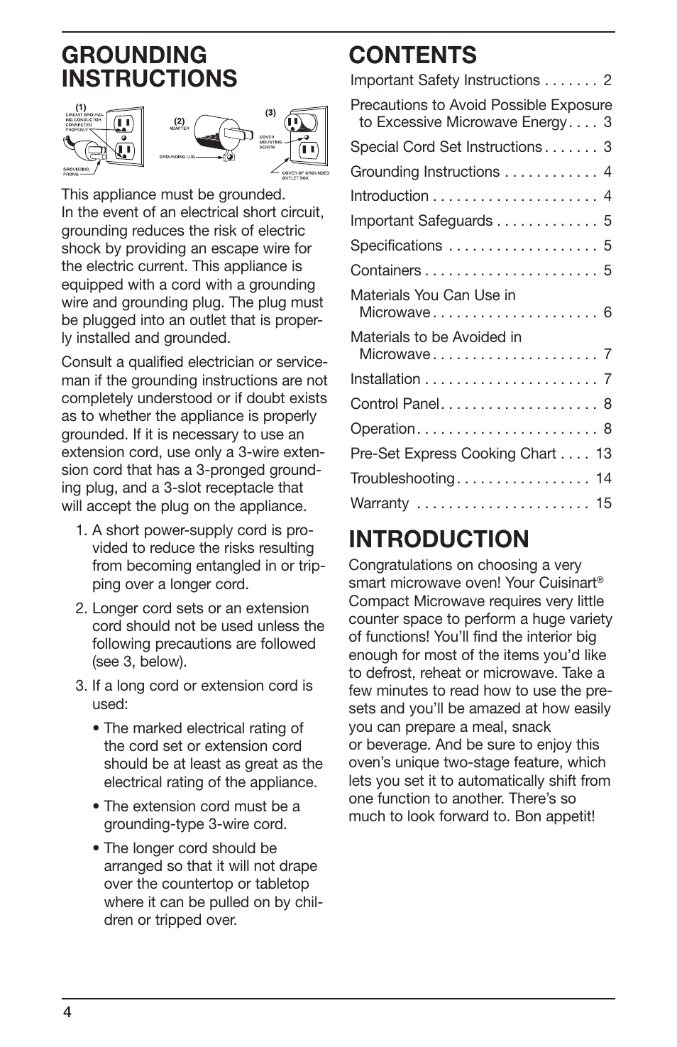 Cuisinart CMW-55 Series User Manual | Page 4 / 41