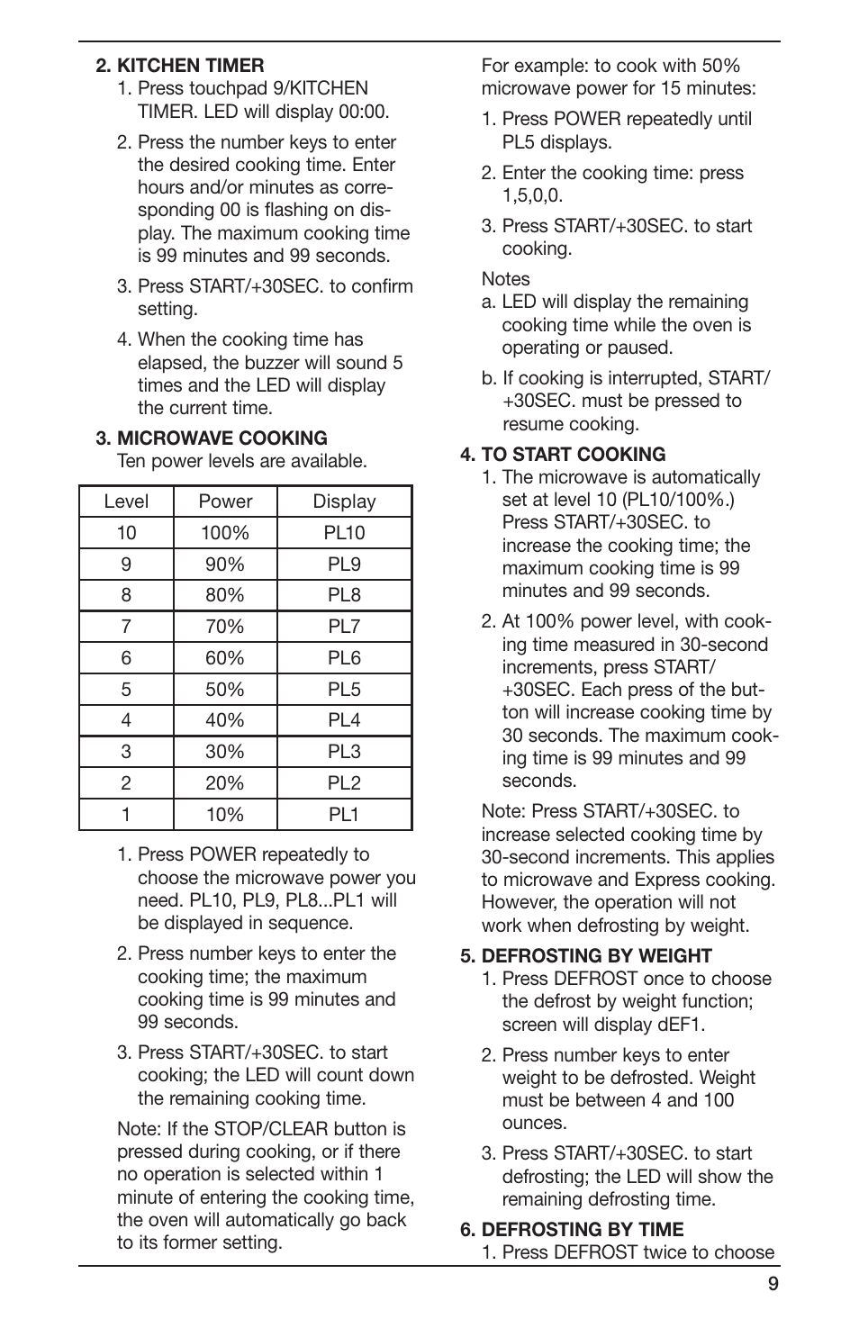 Cuisinart CMW-55 Series User Manual | Page 9 / 41