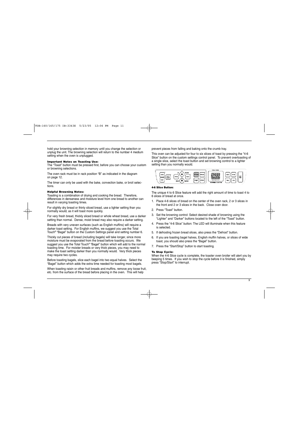 Cuisinart TOB Series User Manual | Page 10 / 27