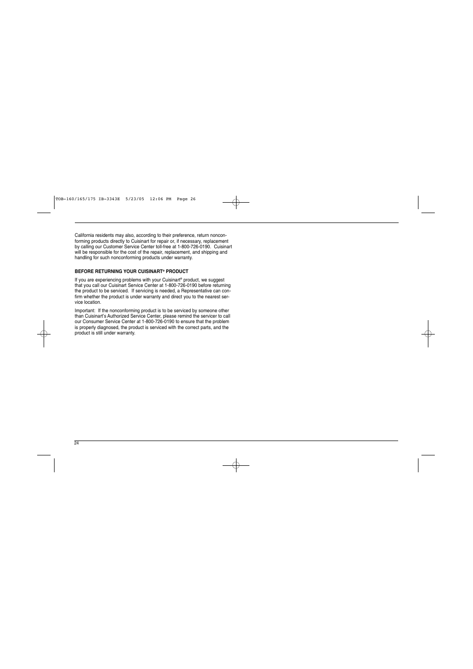 Cuisinart TOB Series User Manual | Page 25 / 27