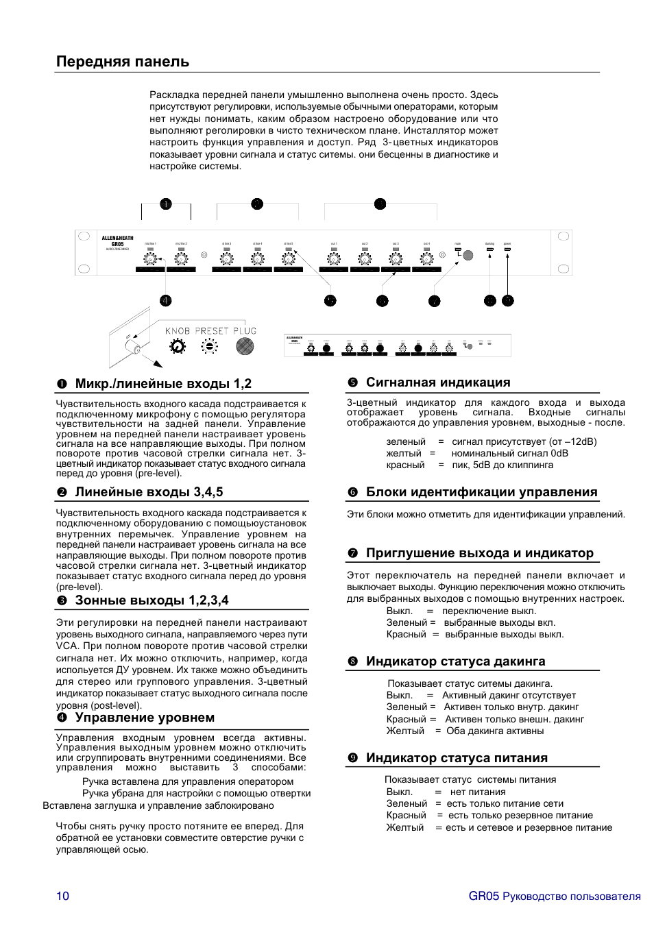 M./ 1,2 | Allen&Heath GR05 User Manual | Page 10 / 24