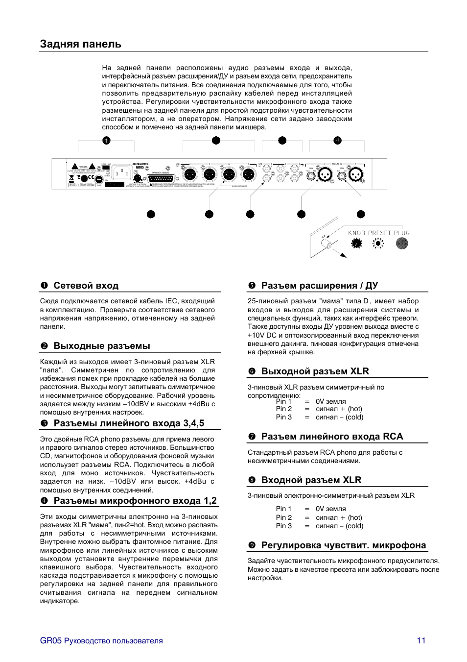 Gr05 | Allen&Heath GR05 User Manual | Page 11 / 24