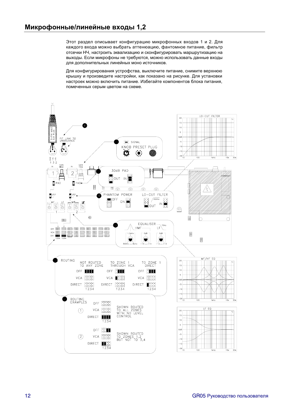 M/ 1,2 | Allen&Heath GR05 User Manual | Page 12 / 24