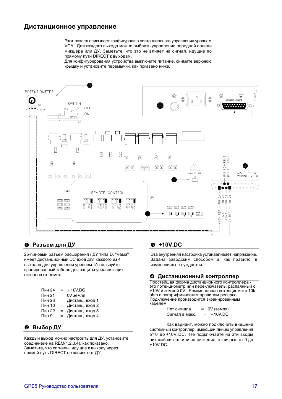10v.dc | Allen&Heath GR05 User Manual | Page 17 / 24