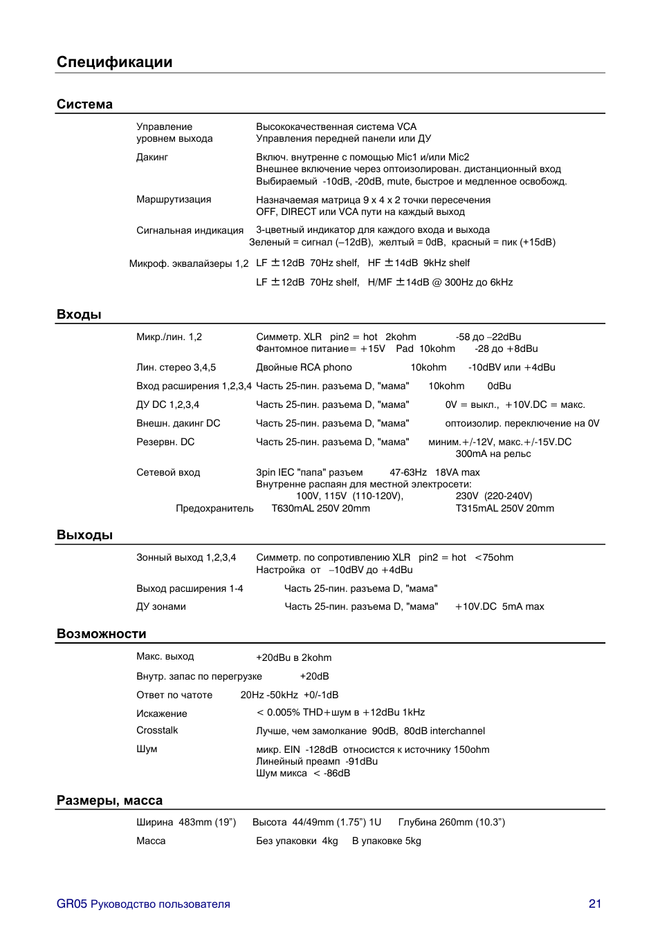 Allen&Heath GR05 User Manual | Page 21 / 24