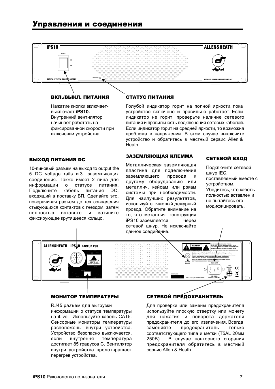 Allen&Heath iPS10 User Manual | Page 7 / 10