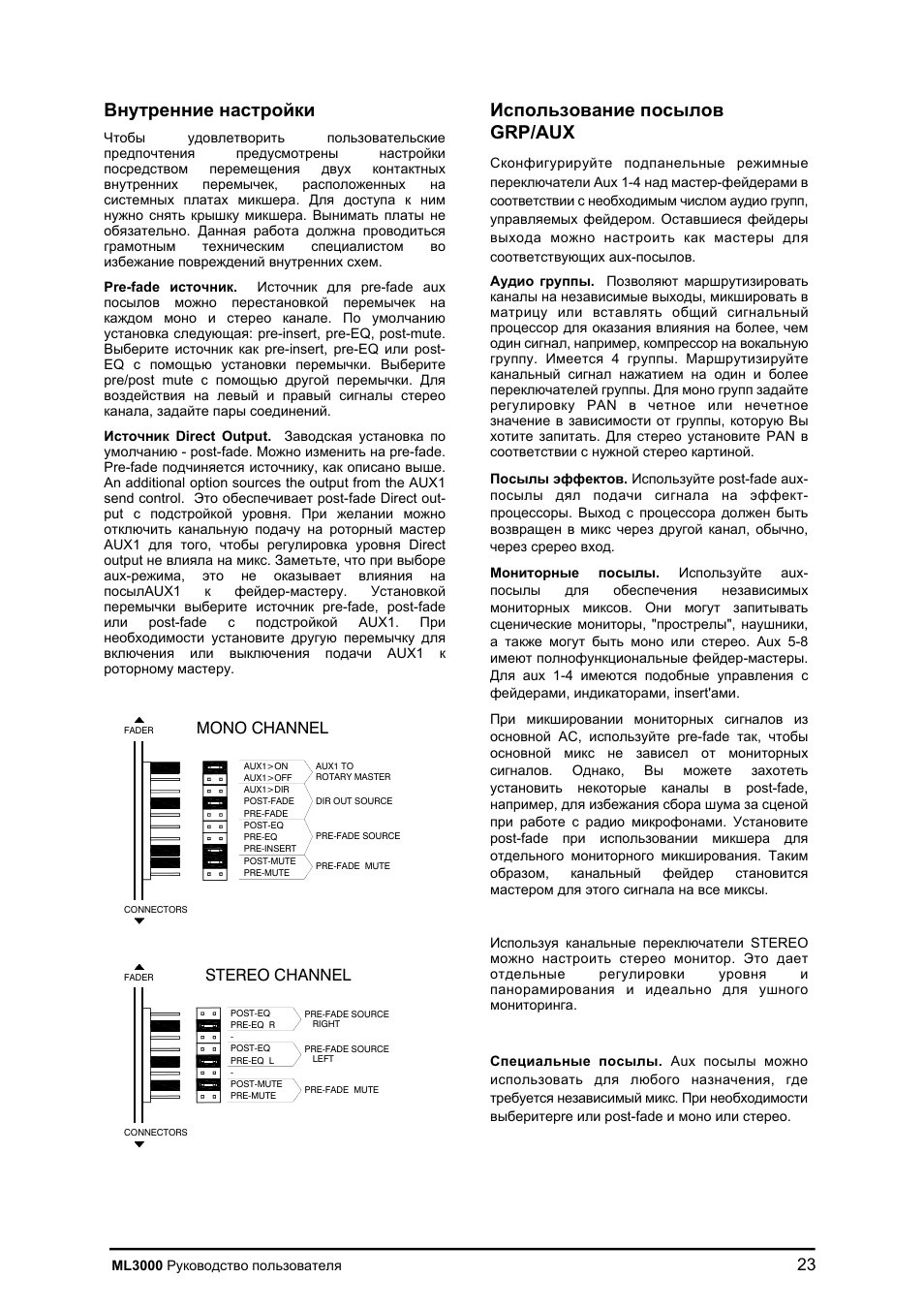 Grp/aux | Allen&Heath ML3000 User Manual | Page 23 / 48