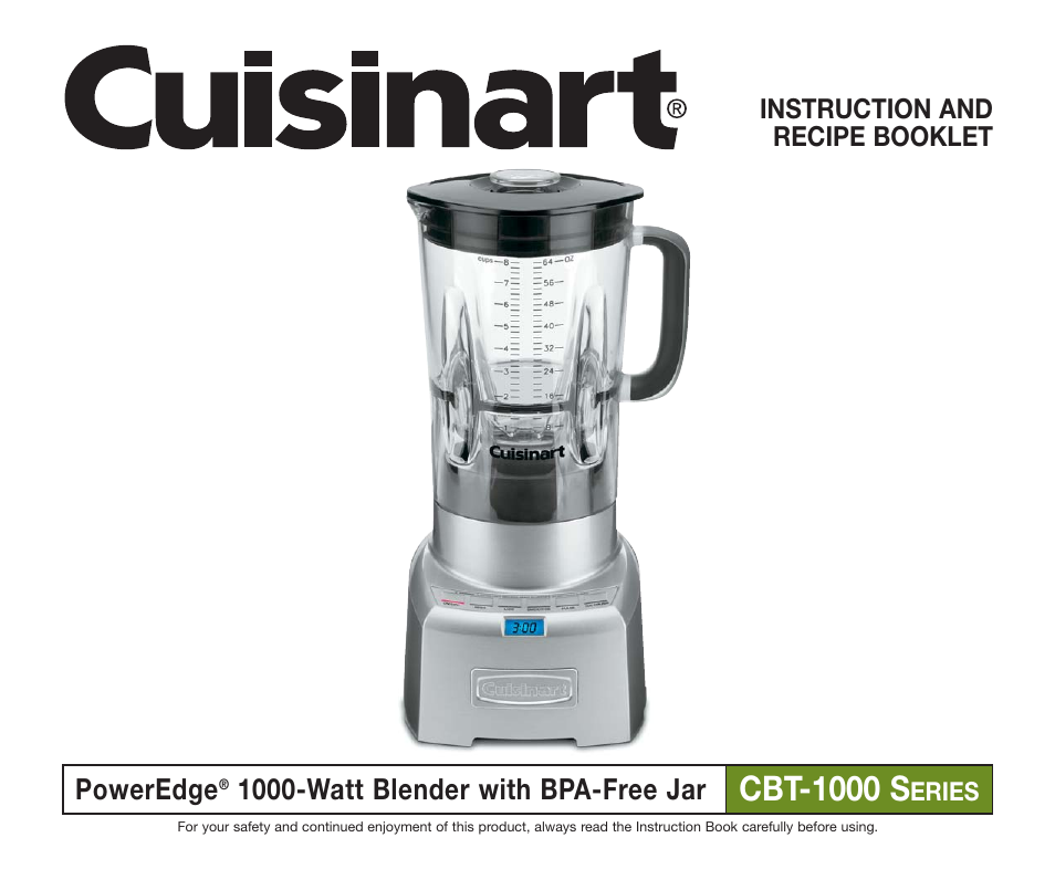 Cuisinart PowerEdge CBT-1000 Series User Manual | 29 pages