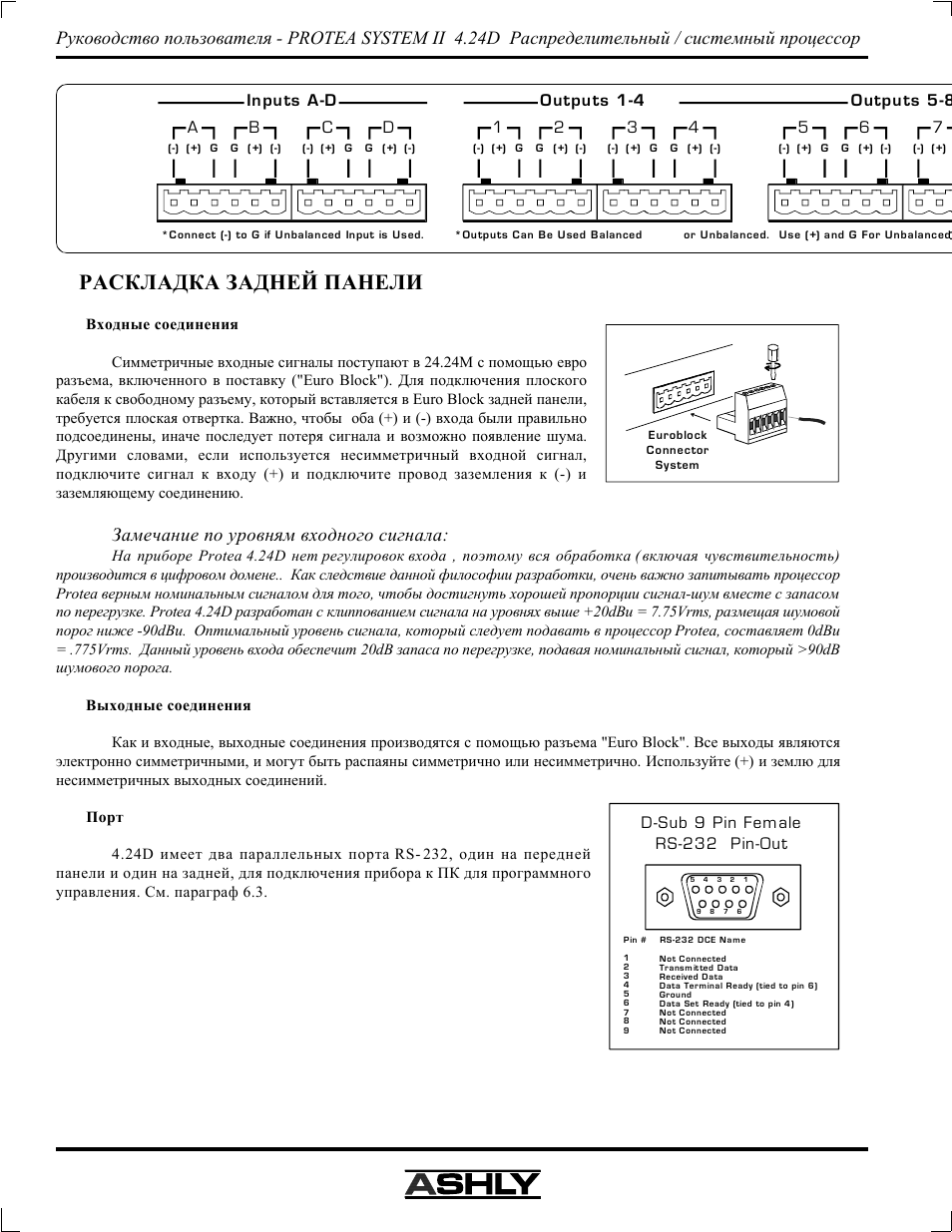 Protea system ii 4.24d | Ashly Audio 4.24D User Manual | Page 6 / 20