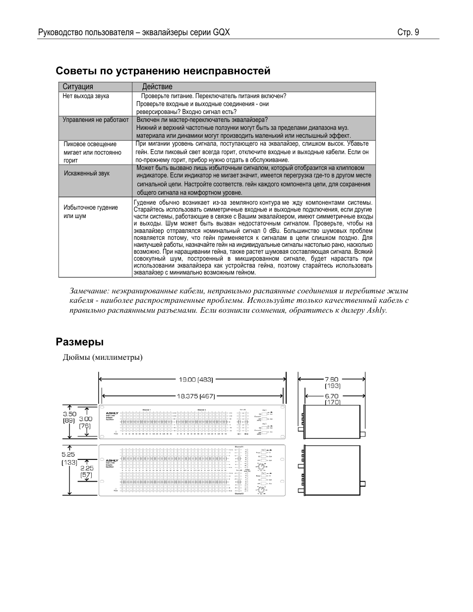 Gqx . 9 | Ashly Audio GOX User Manual | Page 9 / 12