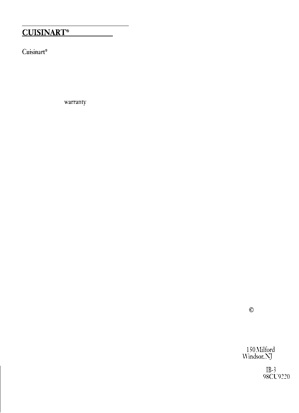 Before returning your product | Cuisinart DTC-800 Series User Manual | Page 8 / 8