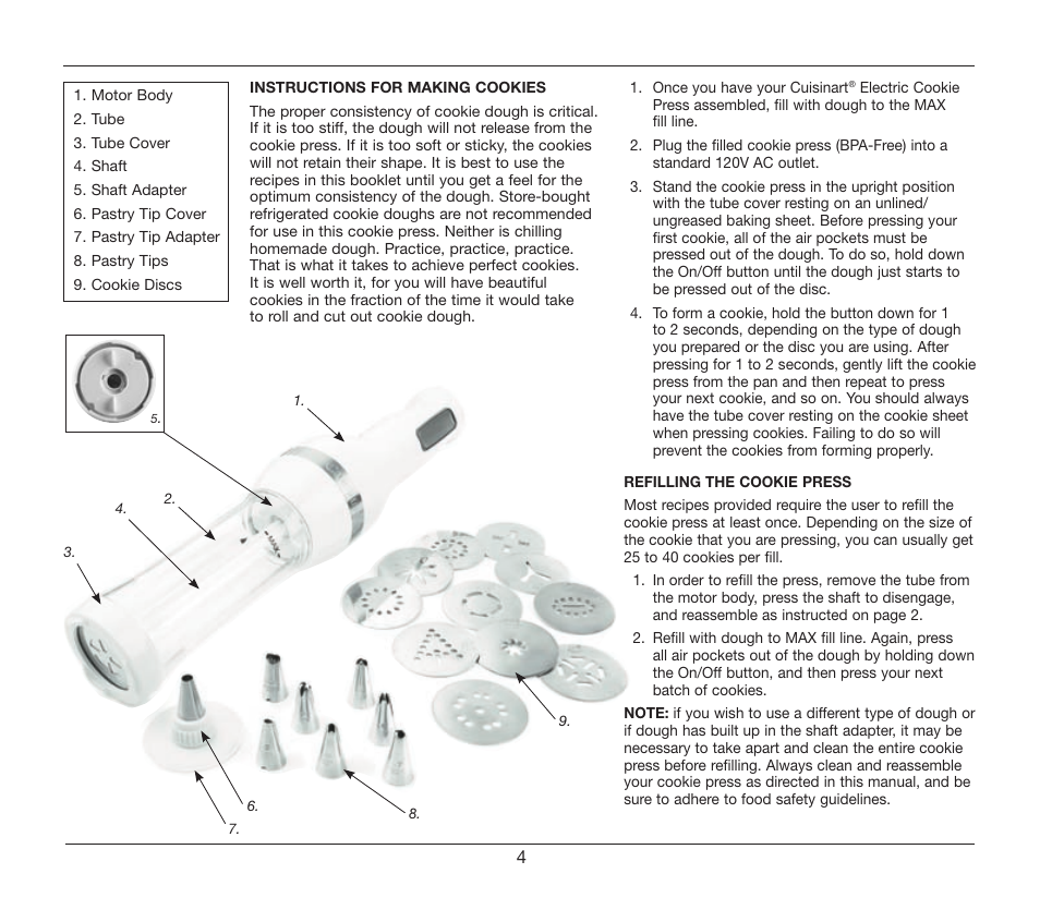 Cuisinart CCP-10 User Manual | Page 4 / 21