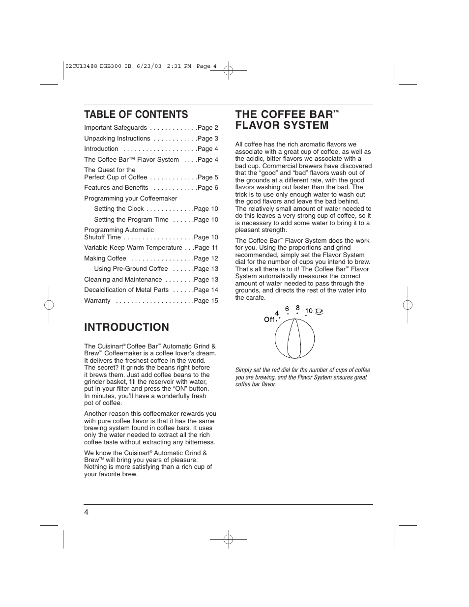 Cuisinart DGB-300 User Manual | Page 4 / 16