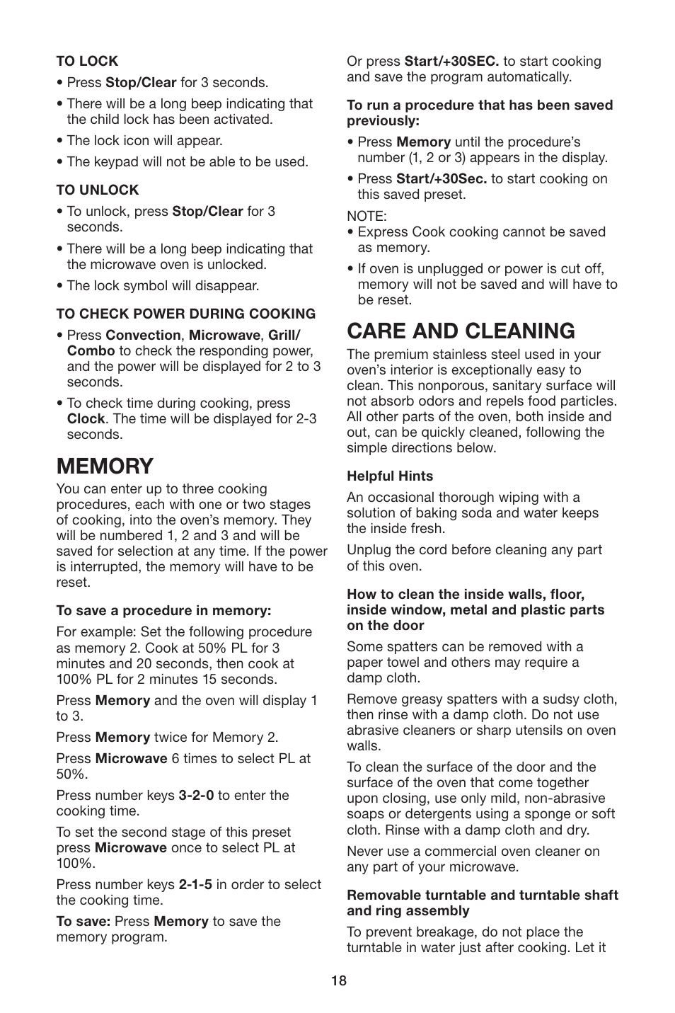 Care and cleaning | Cuisinart IB-8084 User Manual | Page 18 / 20