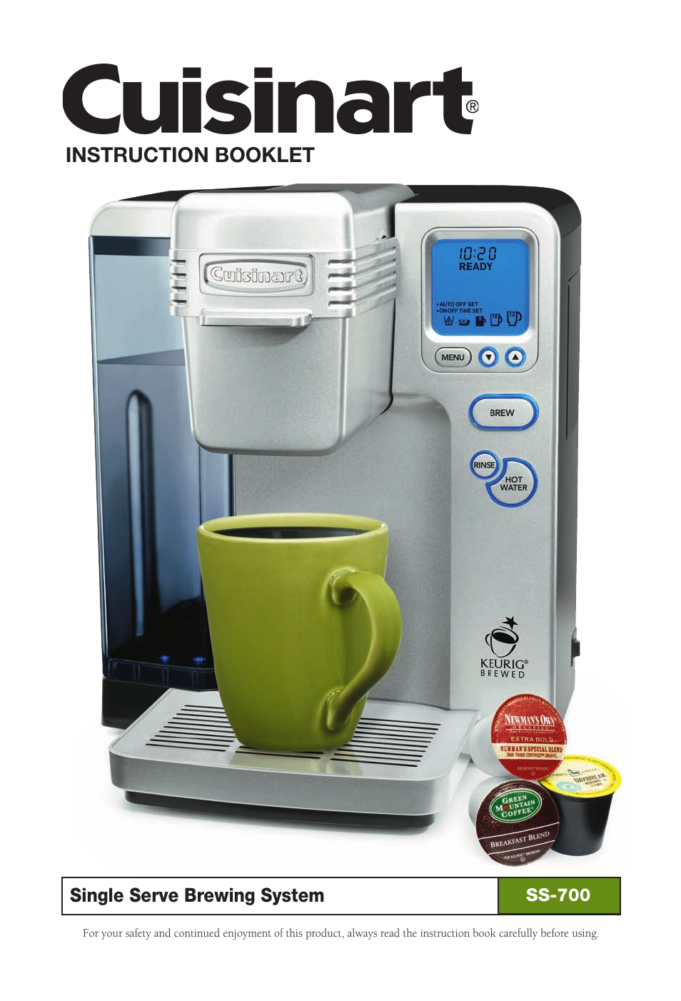 Keurig Cuisinart SS-700 User Manual | 25 pages