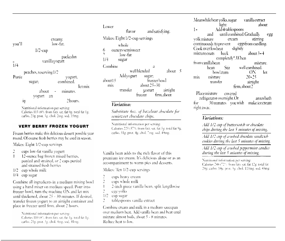 Gourmet recipes | Cuisinart Automatic Frozen Yogurt-Ice Cream & Sorbet Maker ICE-20 User Manual | Page 7 / 12