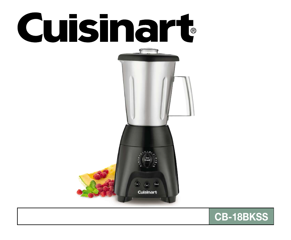 Cuisinart CB-18BKSS User Manual | 24 pages