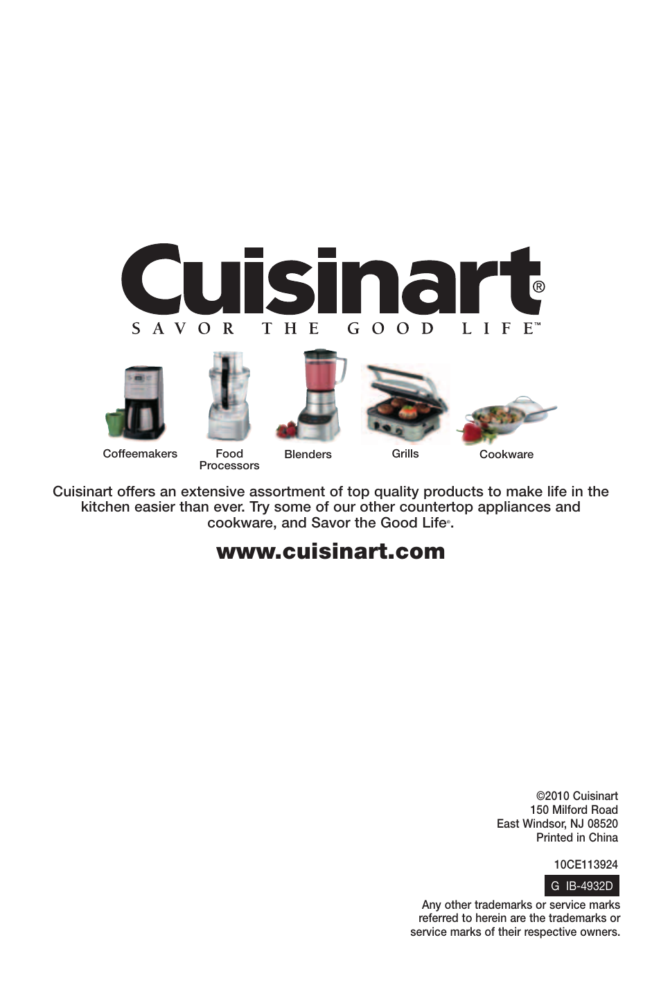 Cuisinart CRC-400 User Manual | Page 20 / 21