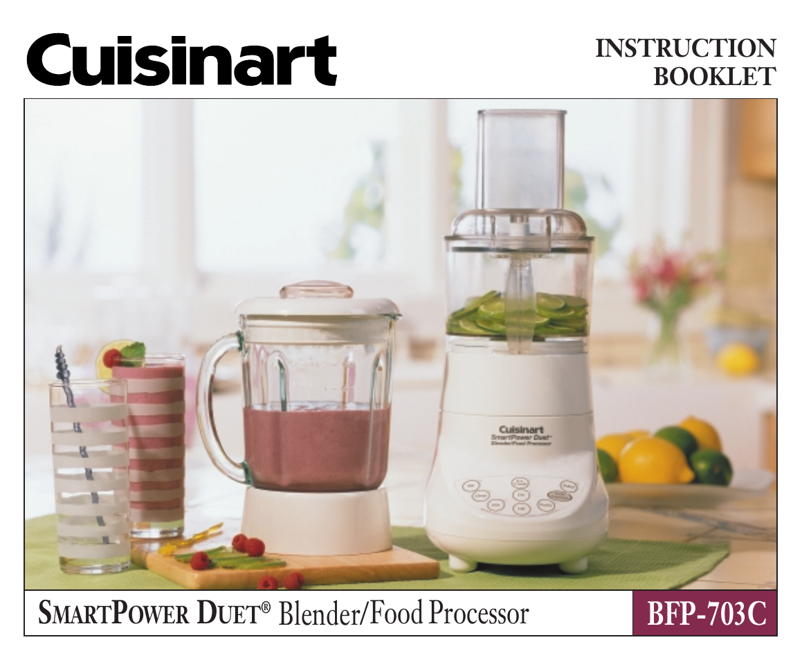 Cuisinart BFP-703C User Manual | 22 pages