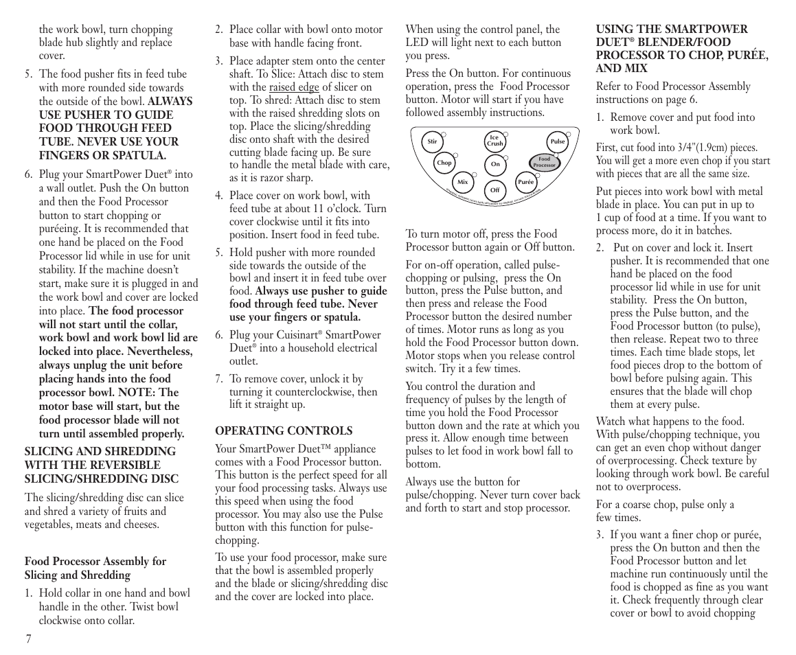 Smartpower duet | Cuisinart BFP-703C User Manual | Page 8 / 22
