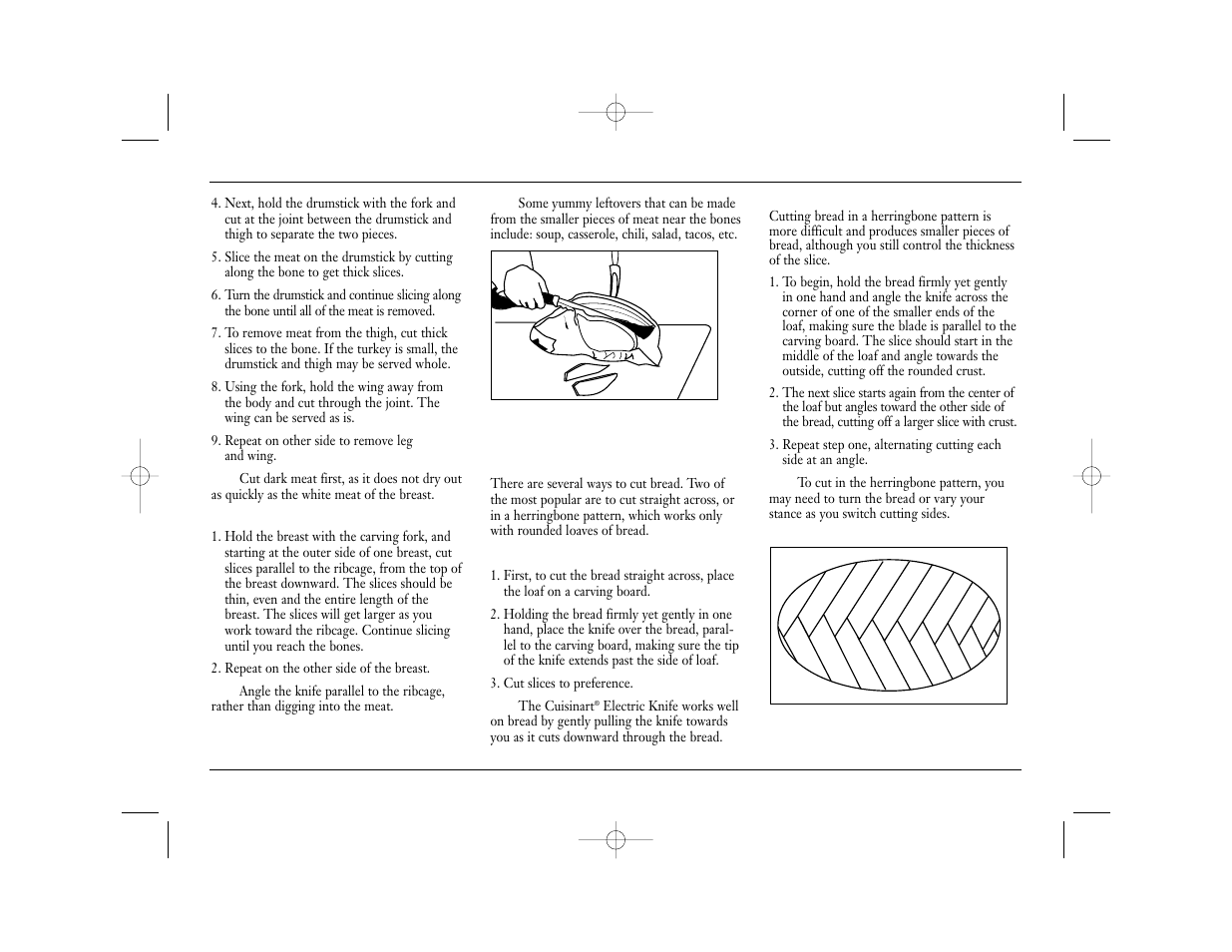 Best methods of slicing bread | Cuisinart CEK-40 User Manual | Page 6 / 8