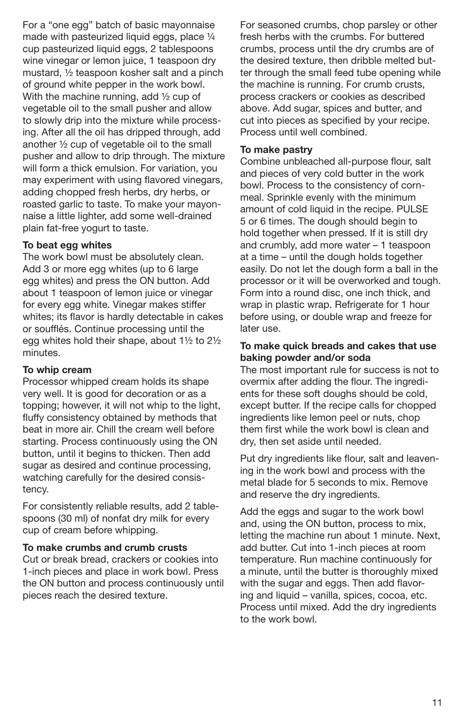 Cuisinart DLC-2009CHB User Manual | Page 11 / 73