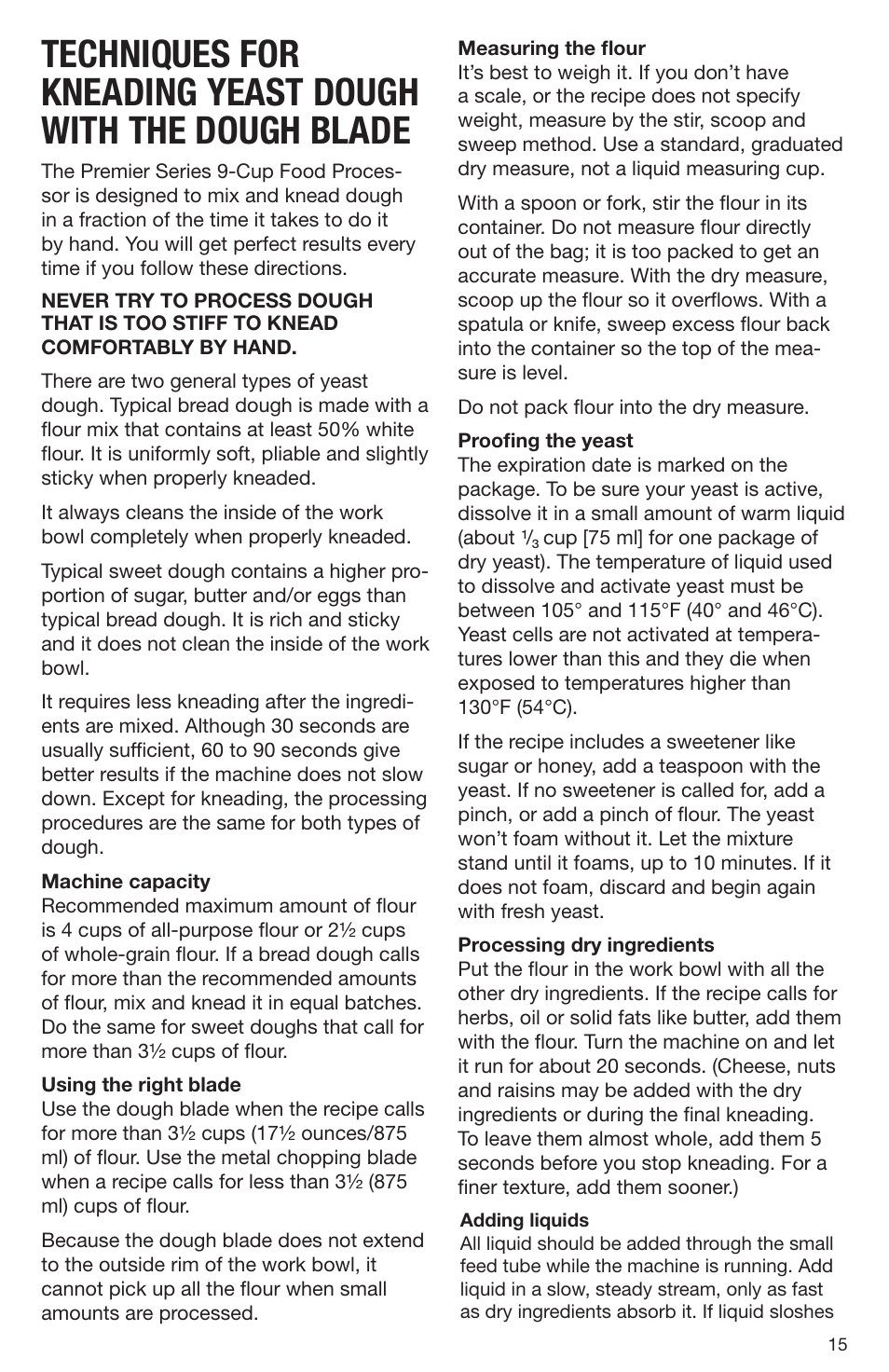 Cuisinart DLC-2009CHB User Manual | Page 15 / 73