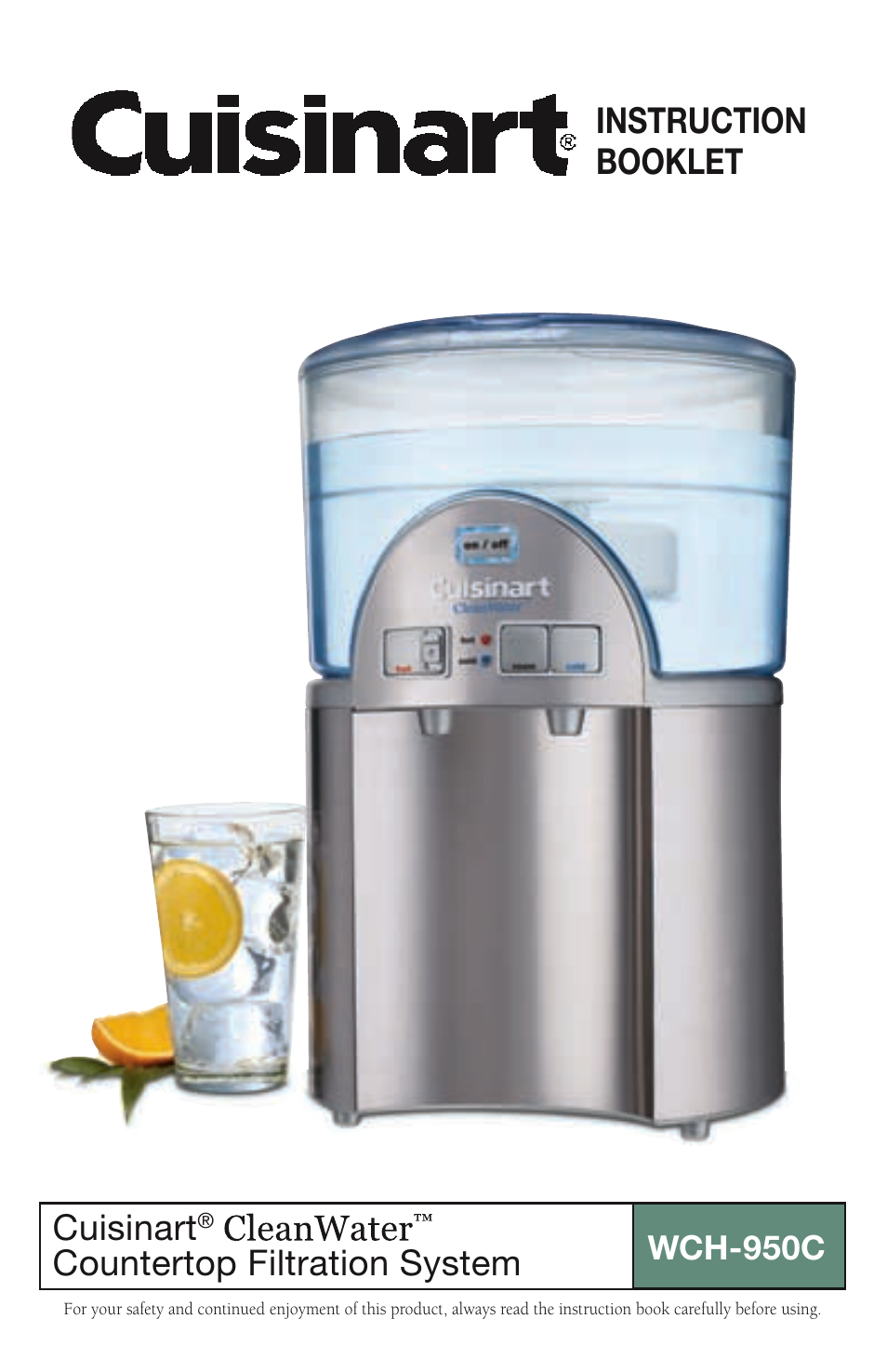 Cuisinart CLEANWATER WCH-950C User Manual | 9 pages