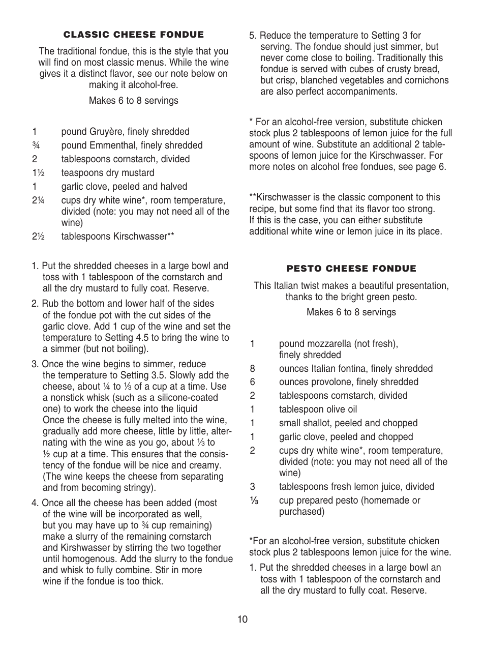 Cuisinart LAZY SUSAN ELECTRIC FONDUE CFO-1000 User Manual | Page 10 / 25